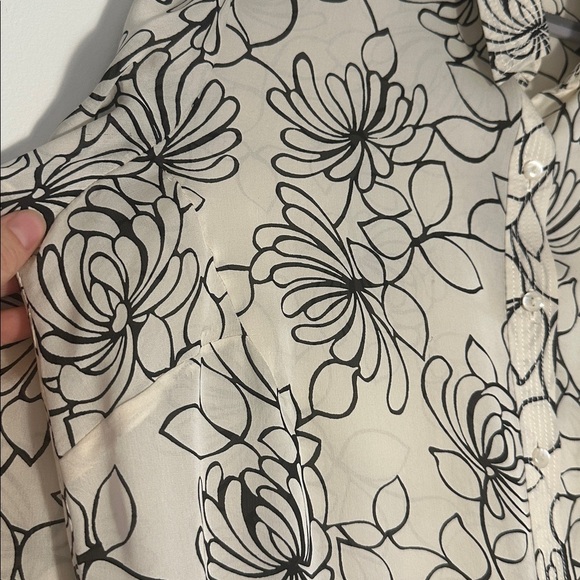 Sigrid Olsen Silk Floral Button Down Shirt - Picture 9 of 10